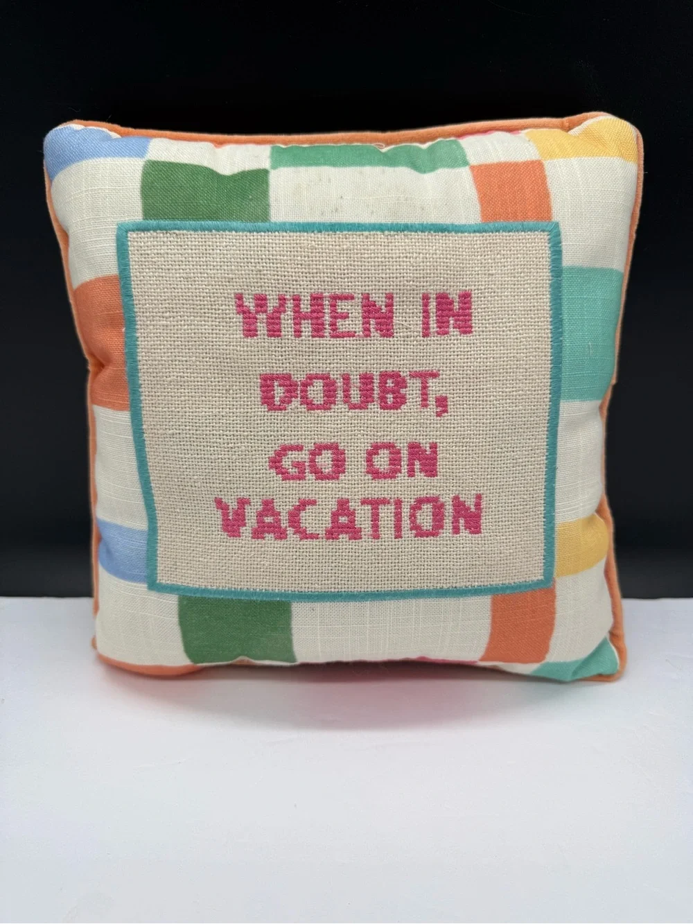 Sm Decorative Throw Pillow Perfect For  Airbnb ~ Guest Room Needlepoint Vacation
